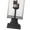 Z-Lite Sana 3 Light Outdoor Pier Mounted Fixture, Black And Seedy 592PHBS-SQPM-BK - alternate 2